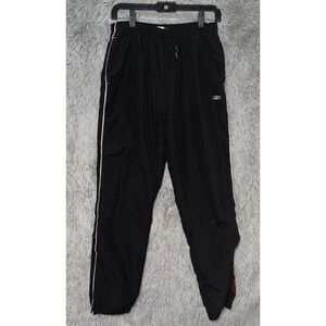 Vintage Y2k Reebok Black White Side Stripe Track Pants Athleisure Joggers JXL‎